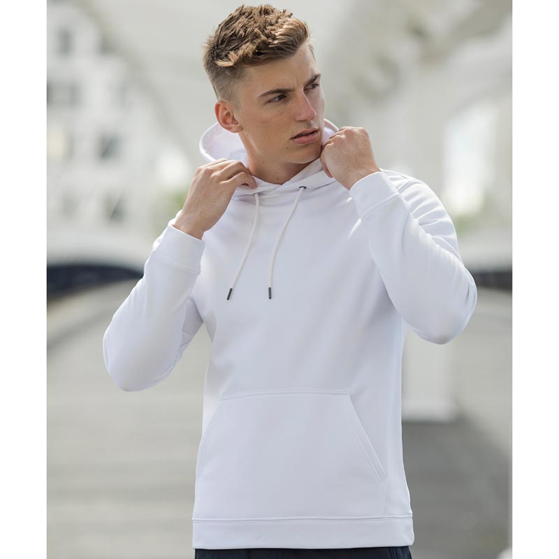 Sports polyester hoodie - Arctic White S